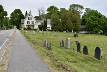 The cemetery minus its familiar white fence. PHIL DI VECE/Wiscasset Newspaper
