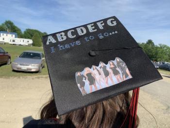 Alyssa Bassett’s mortarboard. SUSAN JOHNS/Wiscasset Newspaper