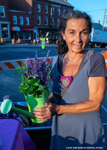 Ramone Hanley-Warren, creator and owner of Cottage Lavender Co. in Edgecomb, will be offering lavender wreaths, sachets, and more for purchase during Wiscasset Art Walk. Bob Bond photo
