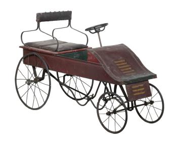 Circa 1910 Maine homemade pedal kiddie car! A rare find.