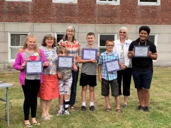 Recipients of the Commitment & Achievement awards in Midcoast Literacy’s Read Together program for children ages 6-14. Daniel Burson photo
