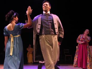 Jane Bennet (Helena Farhi) and Mr. Bingley (Joe Lugosch) at the ball. Courtesy of Heartwood