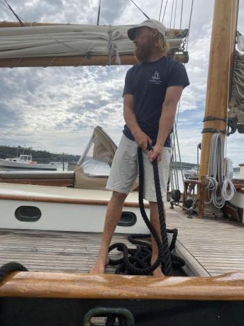 When and If crew member Sean Salzmann. SUSAN JOHNS/Wiscasset Newspaper