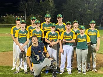 The Lincoln baseball team completed the last game of the season at Boothbay, winning 3-2 against Mt. Ararat. Courtesy of Shanon Cotta