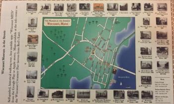 The trail map for Wiscasset’s Museum in the Streets self-guided walking history tour. Courtesy image