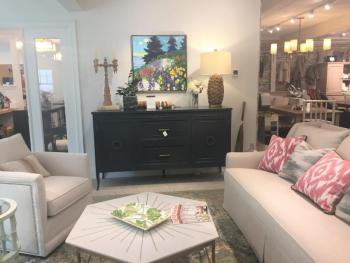 An Andrea Peters living room. LISA KRISTOFF/Boothbay Register COVE by Knickerbocker Group