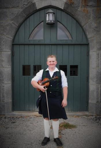 Winthrop’s Scottish fiddler in Scotland. Owen Kennedy Facebook page