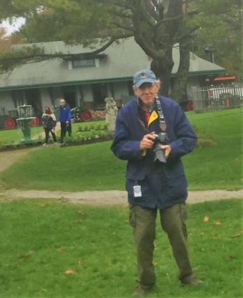 I spy Bob Crink, photographer about town, and, in this case, Boothbay Railway Village Museum. LISA KRISTOFF/Boothbay Register