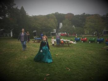 Princess Rose Hight of Augusta was the only visiting royalty at the Family Harvest Day festivities at Boothbay Railway Village Museum on Oct. 2. LISA KRISTOFF/Boothbay Register