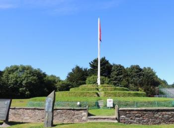 Tynwald Hill, located directly next to the Chapel of St. John and near two Viking Age graves Ramsey-Brimberg used in her thesis. This is one of her photos.