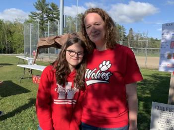 PIE Chair Kim Averill and daughter Alexandra, 11, a WES fifth grader. SUSAN JOHNS/Wiscasset Newspaper