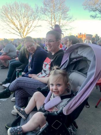 Amelia Newcomb, 2, with mother Paige Willette and her mother Amy Harris. SUSAN JOHNS/Wiscasset Newspaper