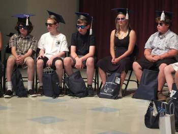 Graduates display their shades during the June 16 graduation ceremony. BILL PEARSON/Boothbay Register