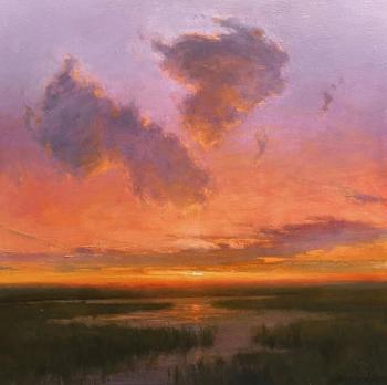 “Majestic Evening” by Paul Batch, oil, 18” x 18” - see it and other works by the artist at Sylvan Gallery. Courtesy of the venue Paul Batch