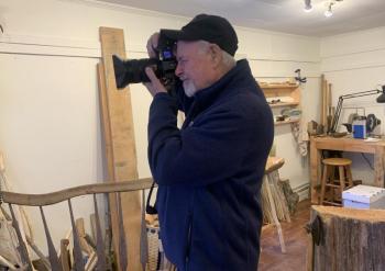 Photographer Bob Bond of 40 Federal Studio captures part of Wiscasset Art Walk at Village Handcraft on Water Street. SUSAN JOHNS/Wiscasset Newspaper