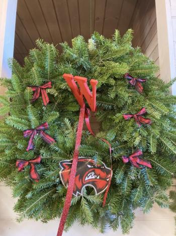 Part of the “Wreaths Around the Holidays” display at Wiscasset Holiday Marketfest.