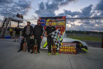 Outlaw Mini top 3, from left: Kyle Willette, Jason Kimball and Zach Audet. Courtesy of Steve Girard of SGirardPhotography
