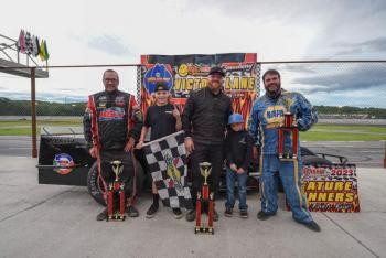 Modified Top 3, from left: Bobby Mesimer, Reed Reno, Nick Reno, Jace Pastore and Adam Chadbourne. Steve Girard/ SGirardPhotography