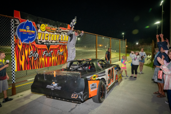 Ashton Burgess happily celebrates his first Strictly Street Victory. Courtesy of Mainemonty Media