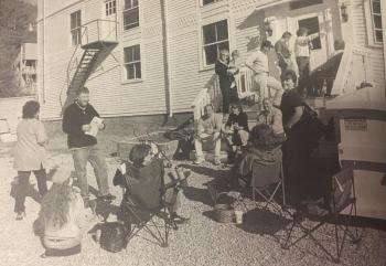 Ticket buyers for Jackson Browne 2003. A couple from Wells were first in line. File photo