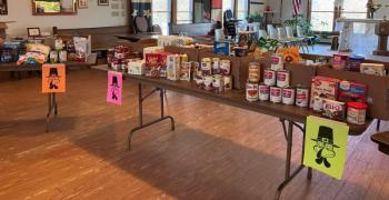 An abundance of donations collected by Wiscasset Elementary School, Sheepscot Valley Children's House, and Wiscasset Community Center Gabrielle DiPerri photo