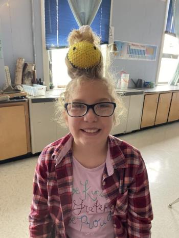 Fifth grader Trinity Burby