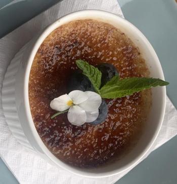 Creme brulee at Whale’s Tale. BILL PEARSON/Boothbay Register