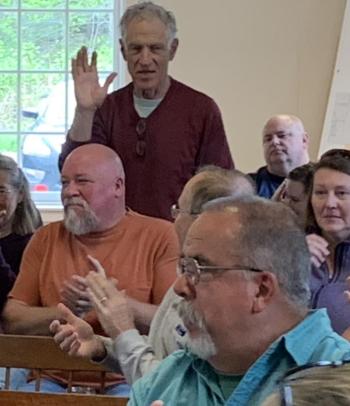 Resident Andy Abello was named the 2023 “Spirit of America” recipient during the annual town meeting. BILL PEARSON/Boothbay Register