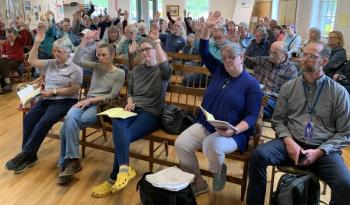 On May 17, Edgecomb voters approved all but two of the 66 warrant articles during the annual town meeting. BILL PEARSON/Boothbay Register
