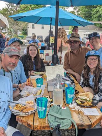 “Team Knickerbocker” enjoys the after-party. CANDI JONETH/Boothbay Register