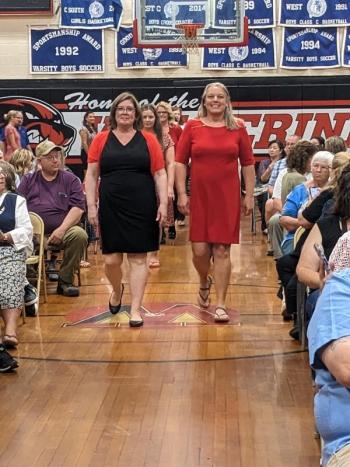 Superintendent of Schools Kim Andersson, left, and WMHS Principal Sarah Hubert. CANDI JONETH/Boothbay Register