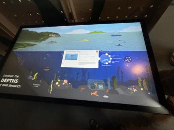 Research Touch Table. LISA KRISTOFF/Boothbay Register