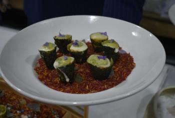 Harborside 1901: Truffle-kissed Lobster Nori Cone. LISA KRISTOFF/Boothbay Harbor