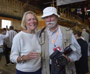 Nancy Tindal and photographer Bob Mitchell. LISA KRISTOFF/Boothbay Register