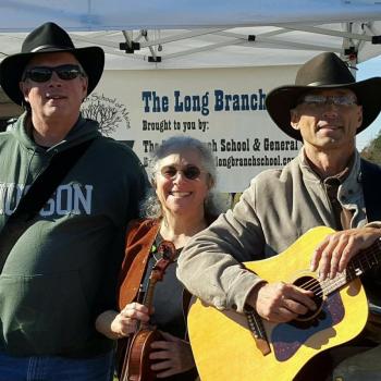 The Long Branch Boys, from left, Bill Donovan, Nanci Stein and John Favreau, are the featured sidewalk musicians during Wiscasset Art Walk on Thursday, Aug. 29, from 4 to 7 p.m. Courtesy of The Long Branch Boys