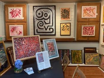 Joy to the Wind exhibit featuring “Glyphs” in John Seitzer’s new show. Courtesy of Lynne Seitzer
