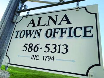 Alna town office sign 