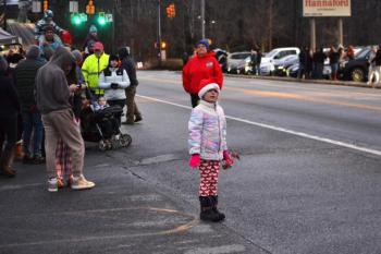 Waiting for the Lighted Fire Truck Parade to start. ISABELLE CURTIS/Boothbay Register