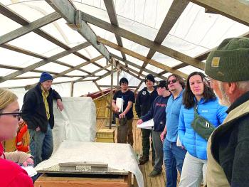 WMHS students on the Virginia in Wiscasset Harbor in April. File photo 