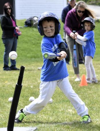 Boothbay region youth baseball program opening day May 11. FRITZ FREUDENBERGER/Boothbay Register
