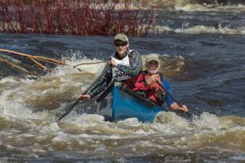 Greg Shute, right, and son Kyle Shute. Courtesy of Chewonki Foundation 