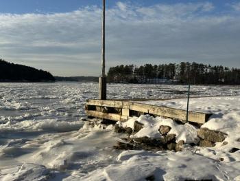 The town-owned bulkhead fronts the Kennebec River. Courtesy of Jason Shaw