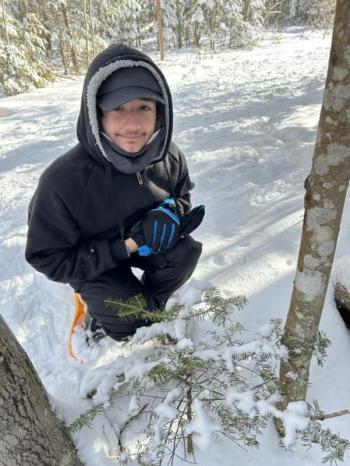 Owen St. Pierre does some place-based learning relating to a Jack London book. Molly Carlson photo 