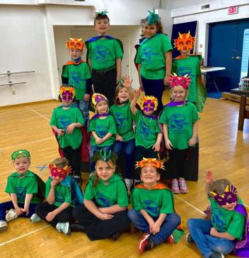 The cast of "A Day With Dinosaurs." Courtesy of Emily Mirabile