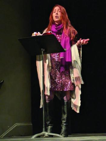 Christine Andersen during the March 9 rehearsal. Courtesy of Susan Hodder