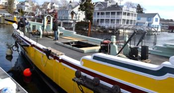 The Eleanor at the March 13 launch. FRITZ FREUDENBERGER/Boothbay Register