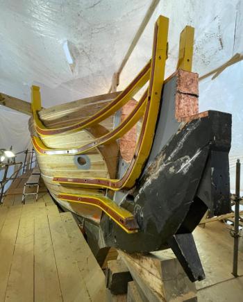 The Eleanor's bow. FRITZ FREUDENBERGER/Boothbay Register