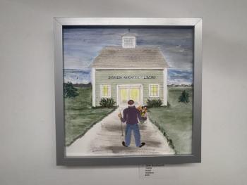 "Visiting" by Jane Southworth in acrylics. "Visiting" by Jane Southworth in acrylics.