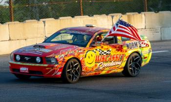 The official Wiscasset Speedway pace car takes to the track for the 2024 Boss Hogg 150. Jasen Dickey Photography The official Wiscasset Speedway pace car takes to the track for the 2024 Boss Hogg 150. Jasen Dickey Photography