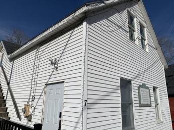 The sun shines April 10 on Wiscasset’s Scout Hall, now a training center for the town. SUSAN JOHNS/Wiscasset Newspaper 
